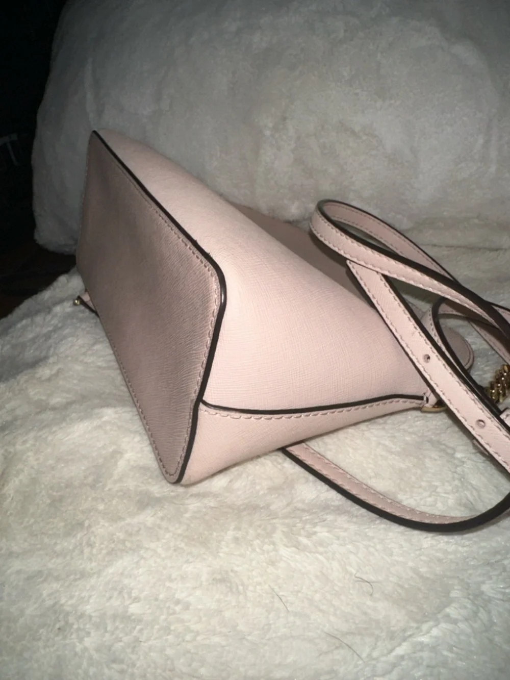 MICHAEL KORS Blush Pink Saffiano Leather Crossbody Bag